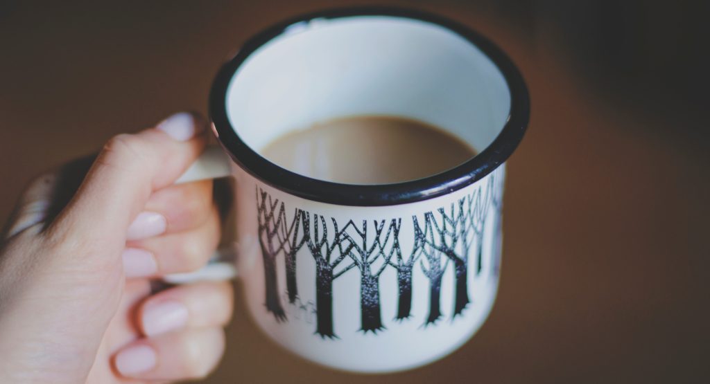 Coffee in tree mug 